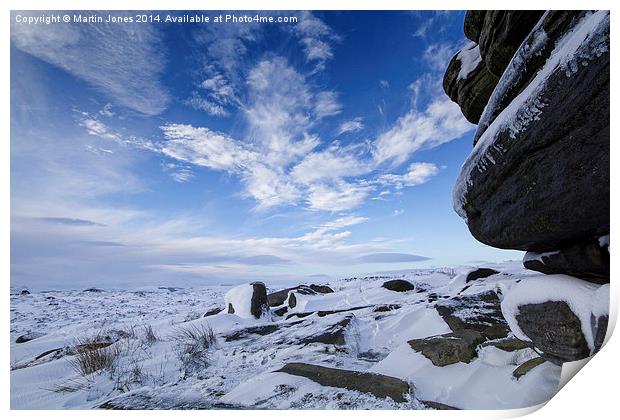  Cold on Higger Tor Print by K7 Photography