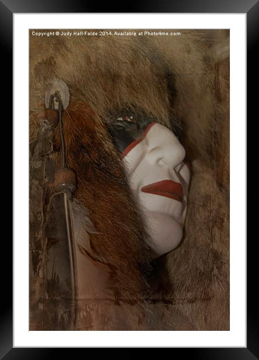  Mask Framed Mounted Print by Judy Hall-Folde