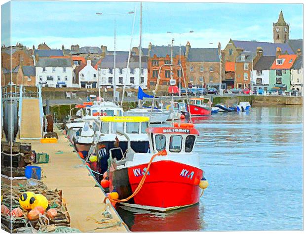  anstruther harbor Canvas Print by dale rys (LP)