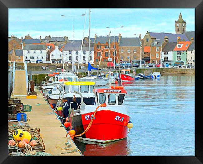  anstruther harbor Framed Print by dale rys (LP)