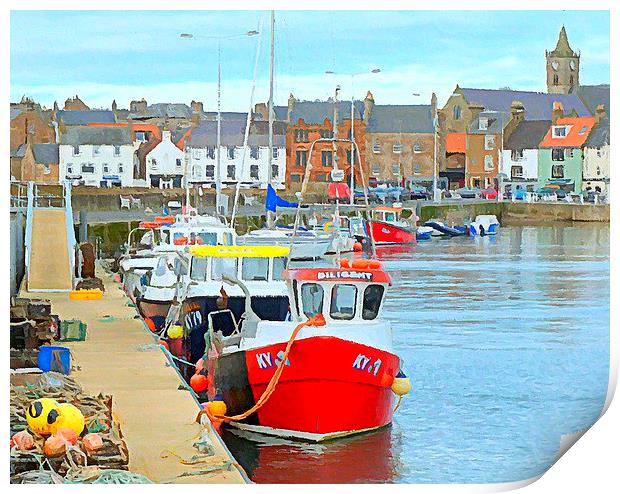  anstruther harbor Print by dale rys (LP)