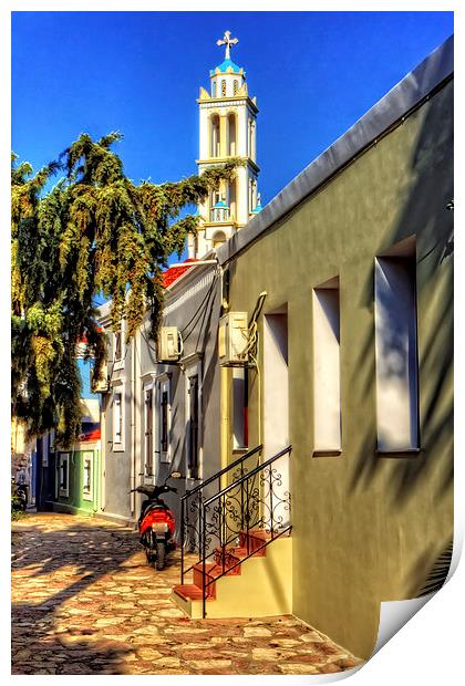 Bell Tower and Alley Print by Tom Gomez