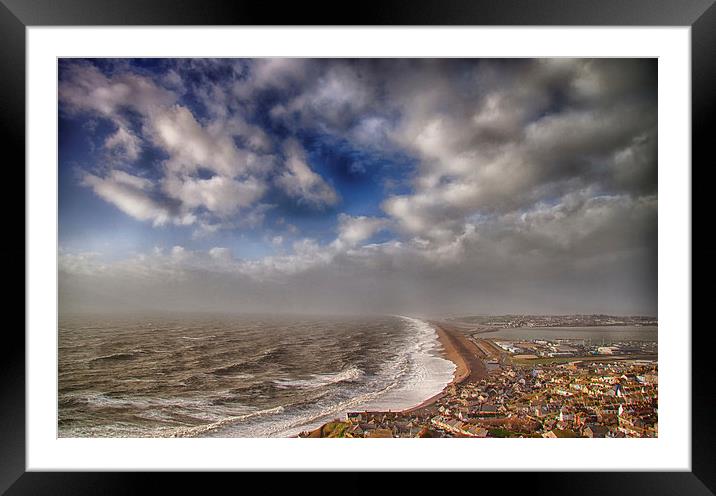 Storm Beach. Framed Mounted Print by Mark Godden
