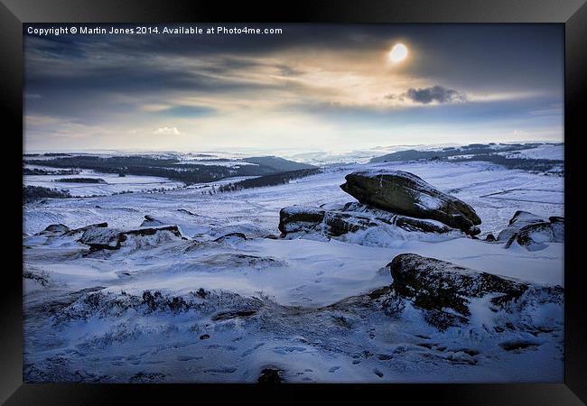  Low winter sun over Higger Tor Framed Print by K7 Photography