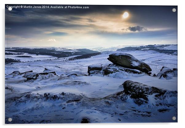  Low winter sun over Higger Tor Acrylic by K7 Photography