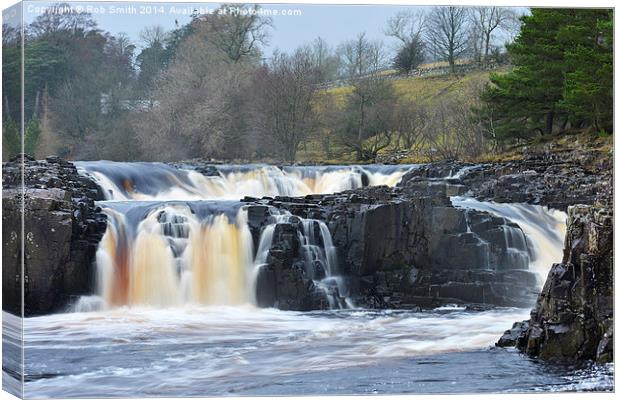  Low Force Waterfall in Upper Teesdale Canvas Print by Rob Smith