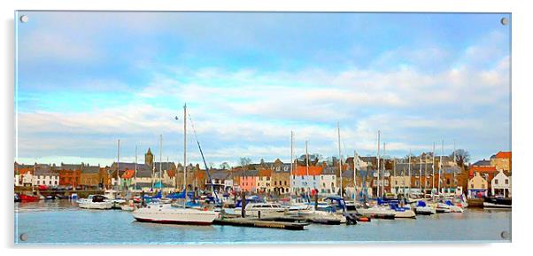  anstruther harbor  Acrylic by dale rys (LP)