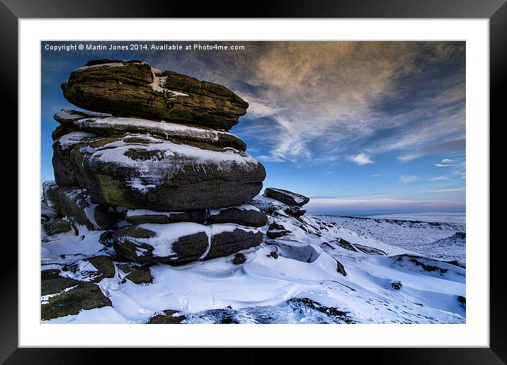  Gritstone Monoliths of Higger Tor Framed Mounted Print by K7 Photography