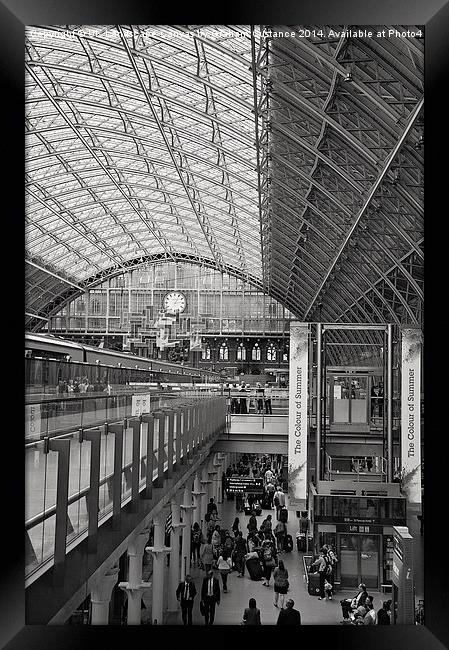 St Pancras International Railway Station Framed Print by Graham Custance
