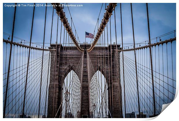  Brooklyn Bridge Print by Tim Finch