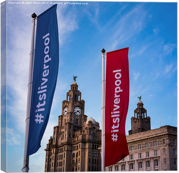  Its Liverpool (square crop) Canvas Print by Jason Wells