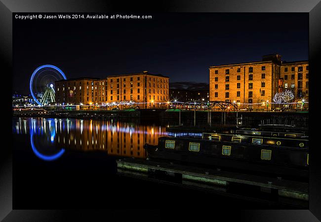  Salthouse Dock at night Framed Print by Jason Wells