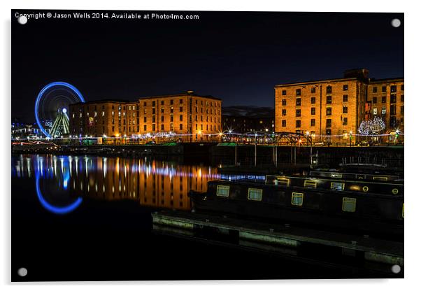  Salthouse Dock at night Acrylic by Jason Wells
