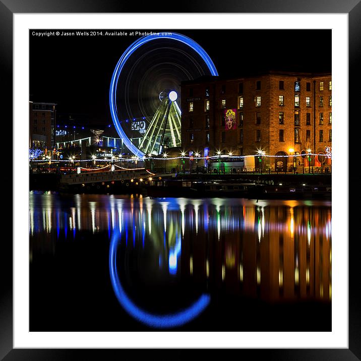 Liverpool wheel (square crop) Framed Mounted Print by Jason Wells