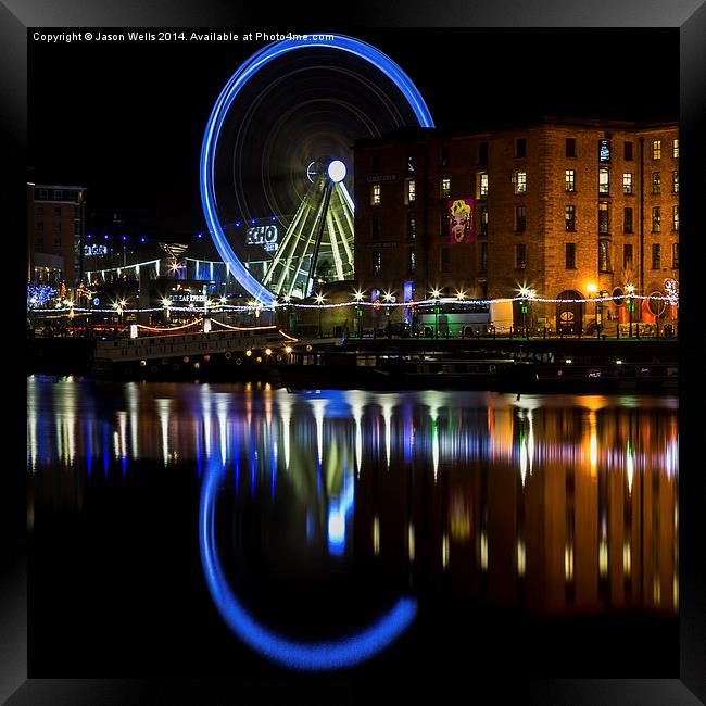 Liverpool wheel (square crop) Framed Print by Jason Wells