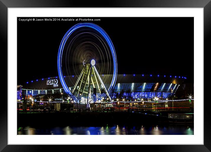  Ferris wheel in front of the Echo Arena Framed Mounted Print by Jason Wells