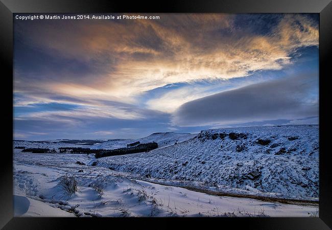  Winter over Higger Tor from Burbage Bridge Framed Print by K7 Photography
