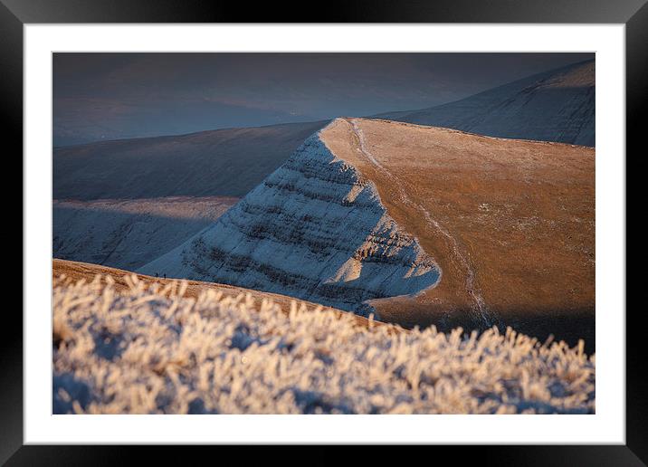  The Brecon Beacons in south Wales. Framed Mounted Print by Leighton Collins