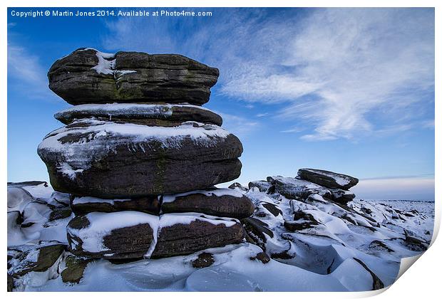 The Mighty Boulders of Higger Tor Print by K7 Photography