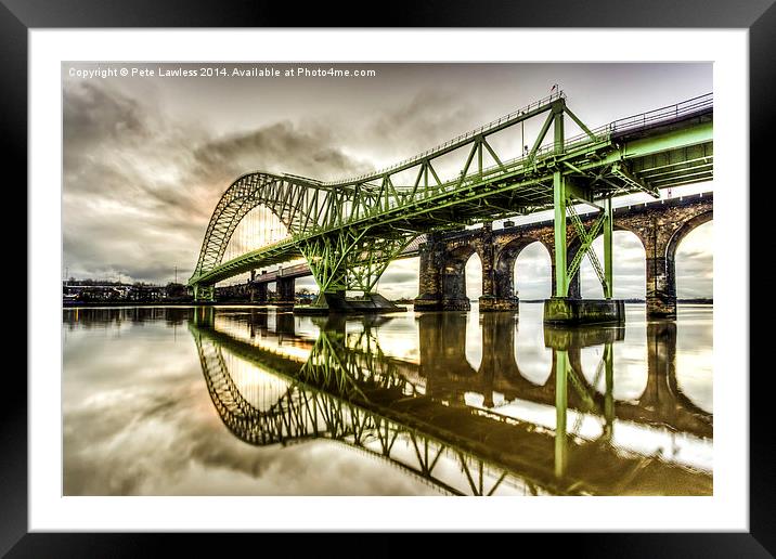  Jubilee Bridge Runcorn/Widnes Cheshire Framed Mounted Print by Pete Lawless