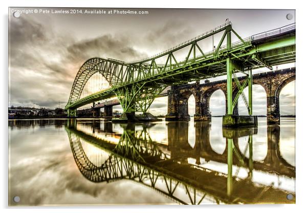  Jubilee Bridge Runcorn/Widnes Cheshire Acrylic by Pete Lawless