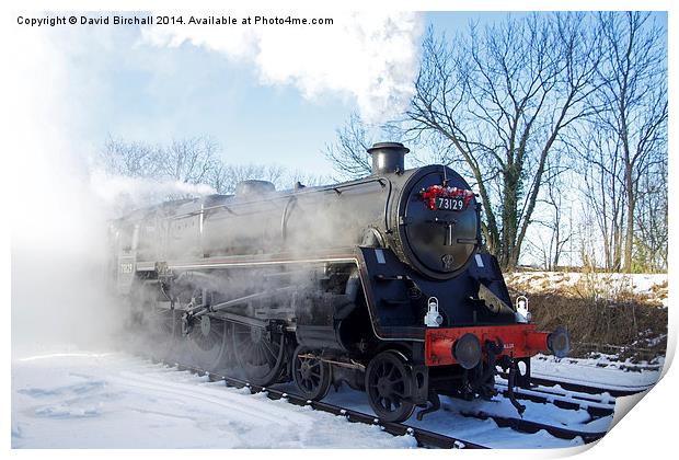  Snow and Steam Print by David Birchall