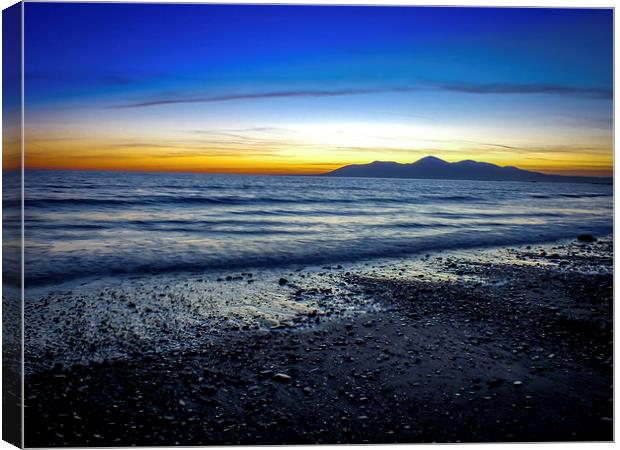 Ireland Seascape - Mountains of Mourne Minerstown Canvas Print by Chris Curry