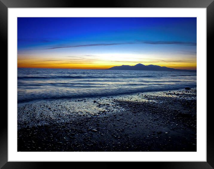 Ireland Seascape - Mountains of Mourne Minerstown Framed Mounted Print by Chris Curry