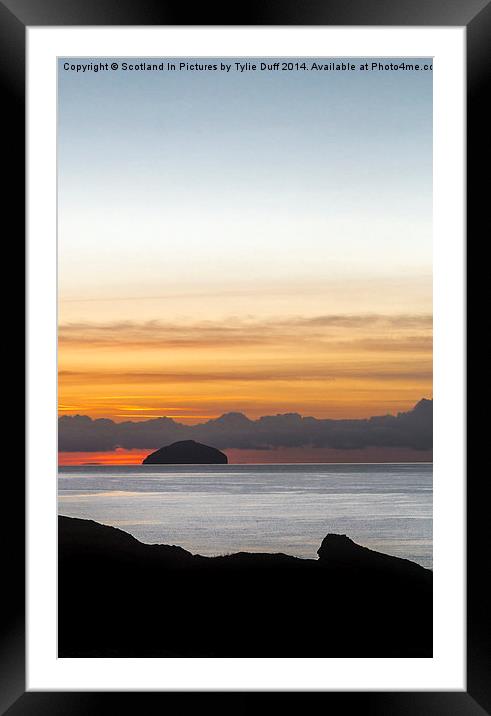  Ailsa Craig at Sunset Framed Mounted Print by Tylie Duff Photo Art