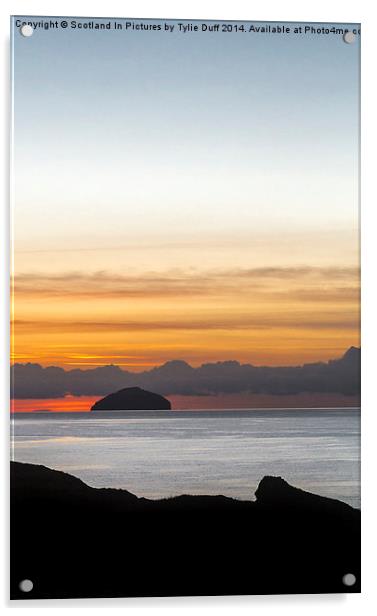  Ailsa Craig at Sunset Acrylic by Tylie Duff Photo Art