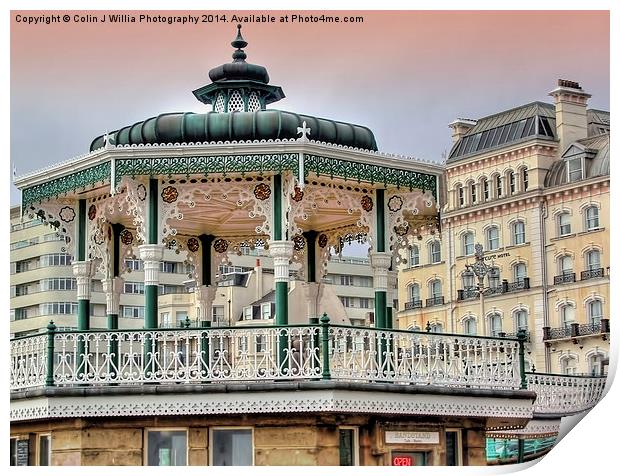  Brighton and Hove Bandstand - 2 Print by Colin Williams Photography