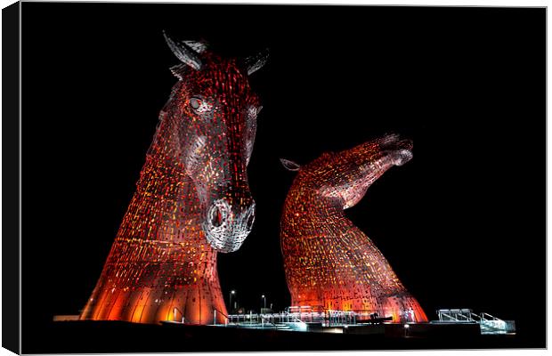 The Kelpies of Falkirk Canvas Print by Gary Finnigan