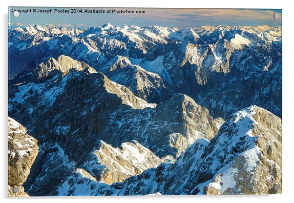 Bavarian peaks Acrylic by Joseph Pooley