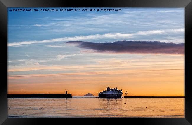  Last Ferry to Arran Framed Print by Tylie Duff Photo Art
