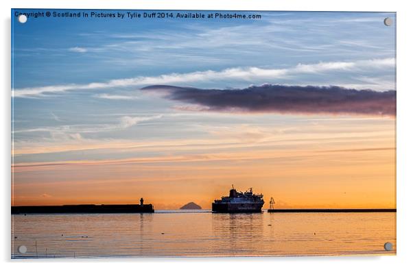  Last Ferry to Arran Acrylic by Tylie Duff Photo Art