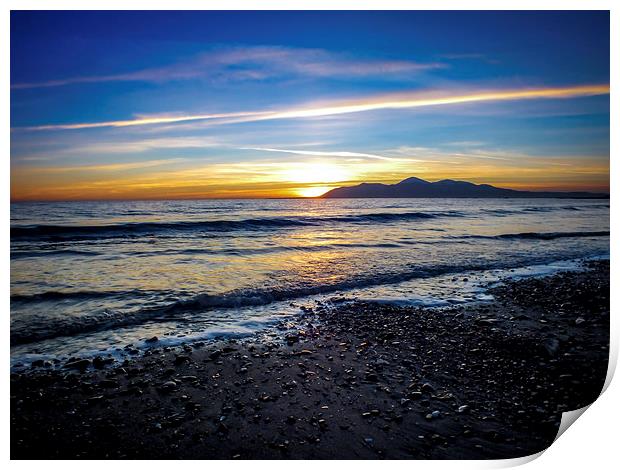  Sunset Mourne Mountains N.Ireland Print by Chris Curry