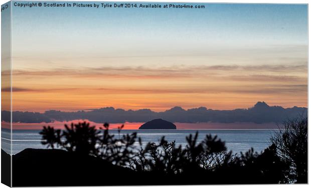 Looking Across to Ailsa Craig  Canvas Print by Tylie Duff Photo Art