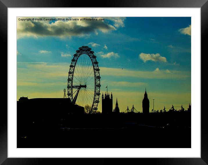  Christmas Day in London Framed Mounted Print by Keith Campbell