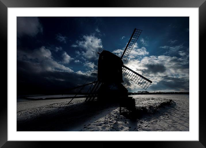 Winter Windmill Framed Mounted Print by Andy Bennette
