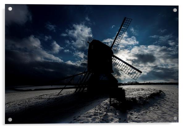  Winter Windmill Acrylic by Andy Bennette