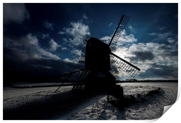  Winter Windmill Print by Andy Bennette
