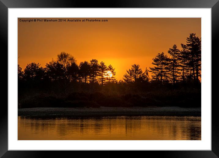  Midwinter Sunset Framed Mounted Print by Phil Wareham