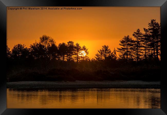  Midwinter Sunset Framed Print by Phil Wareham