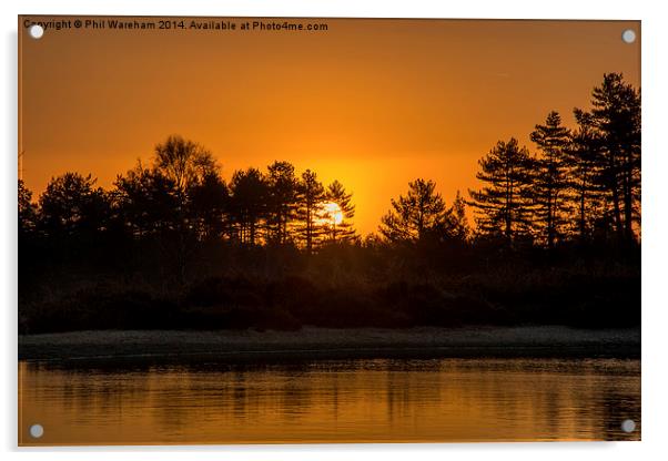  Midwinter Sunset Acrylic by Phil Wareham