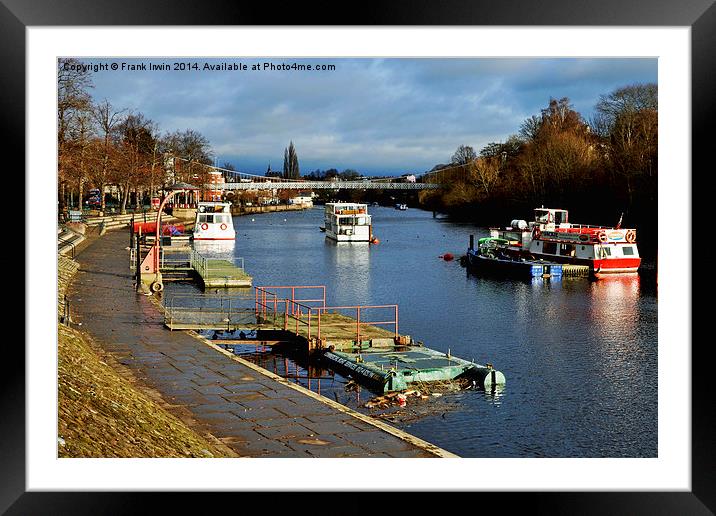  The River Dee at chester Framed Mounted Print by Frank Irwin