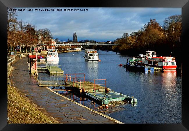  The River Dee at chester Framed Print by Frank Irwin