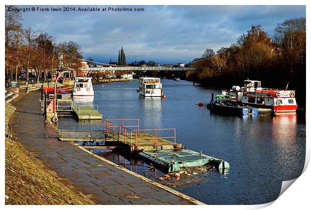  The River Dee at chester Print by Frank Irwin