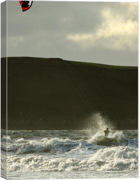 Kite Surfer  Canvas Print by graham young
