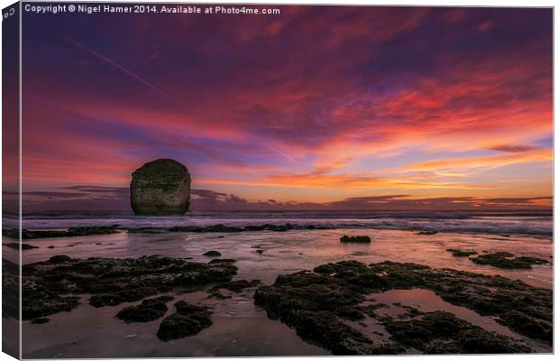 Sunset Over The Mermaid Canvas Print by Wight Landscapes