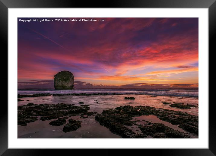 Sunset Over The Mermaid Framed Mounted Print by Wight Landscapes